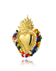 Charming Beaded Heart Pendant