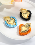 Charming Beaded Heart Pendant