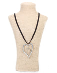 Boho Leather Heart Pendant Necklace