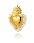 Charming Beaded Heart Pendant