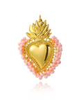 Charming Beaded Heart Pendant