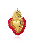 Charming Beaded Heart Pendant