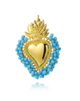Charming Beaded Heart Pendant