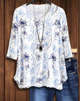 Blue Meadow V-Neck Tee