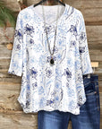 Blue Meadow V-Neck Tee