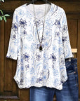 Blue Meadow V-Neck Tee