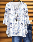 Blue Meadow V-Neck Tee