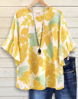 Sunny Leaf Drop Shoulder Tee