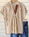 Sienna Striped V-Neck Blouse