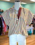 Sienna Striped V-Neck Blouse