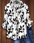 Leaf Print Casual Shirt