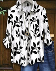 Leaf Print Casual Shirt