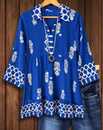 Sapphire Charm Embroidered Tunic