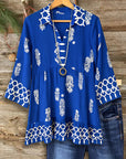 Sapphire Charm Embroidered Tunic