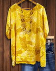 Lemon Glow Loose Floral Tee
