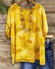 Lemon Glow Loose Floral Tee