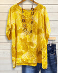 Lemon Glow Loose Floral Tee