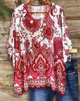 Boho Bloom Paisley Tunic Top