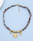 Leopard Print Alloy Pendant Necklace