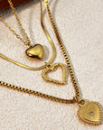 Golden Heart Pendant Necklace
