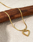 Golden Heart Pendant Necklace