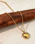 Golden Heart Pendant Necklace