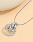 Golden Harmony Circle Pendant Necklace