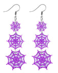 Spooky Night Bat & Pumpkin Earrings
