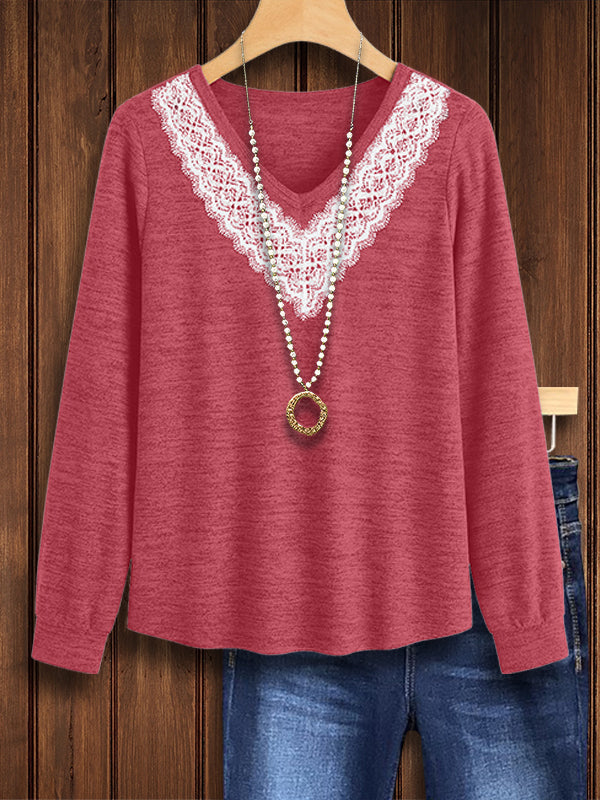 Lace Charm V-Neck Top