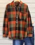 Autumn Plaid Button-Up Shirt