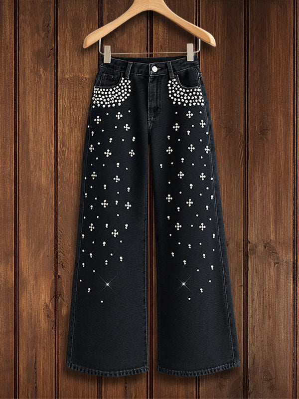 Pearl Spark Wide-Leg Jeans