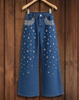 Pearl Spark Wide-Leg Jeans