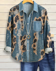 Wild Soul Leopard Denim Shirt