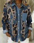 Wild Soul Leopard Denim Shirt