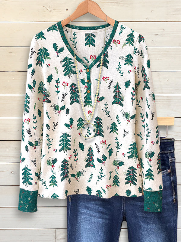 Evergreen Forest Henley Top