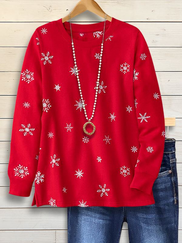 Festive Joy Snowflake Sweatshirt