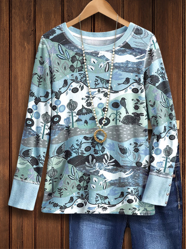 Blue Horizon Knit Top