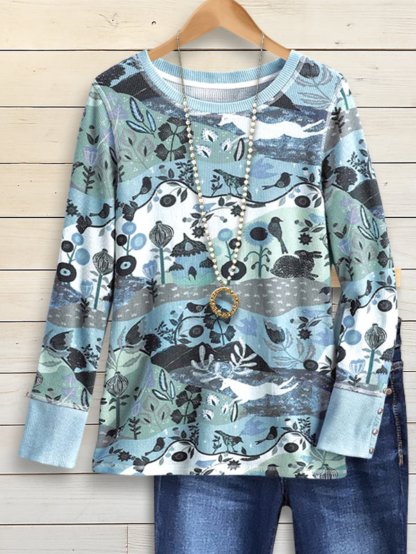 Blue Horizon Knit Top