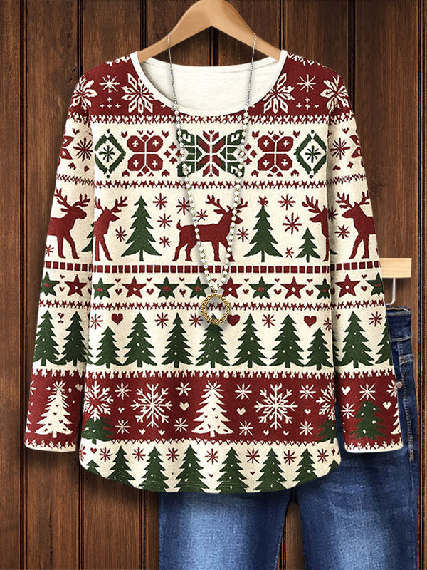 Festive Reindeer Long Sleeve Tee