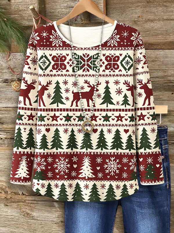 Festive Reindeer Long Sleeve Tee