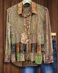 Boho Patchwork Peasant Blouse
