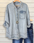 Classic Denim Relaxed Button-Up