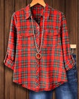 Rustic Charm Plaid Button-Up Shirt
