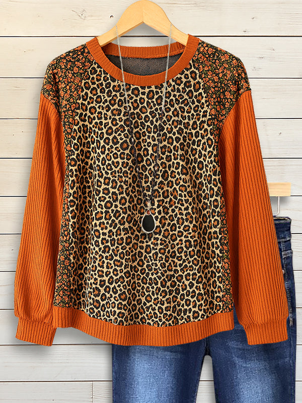 Wild Ember Leopard Knit Top