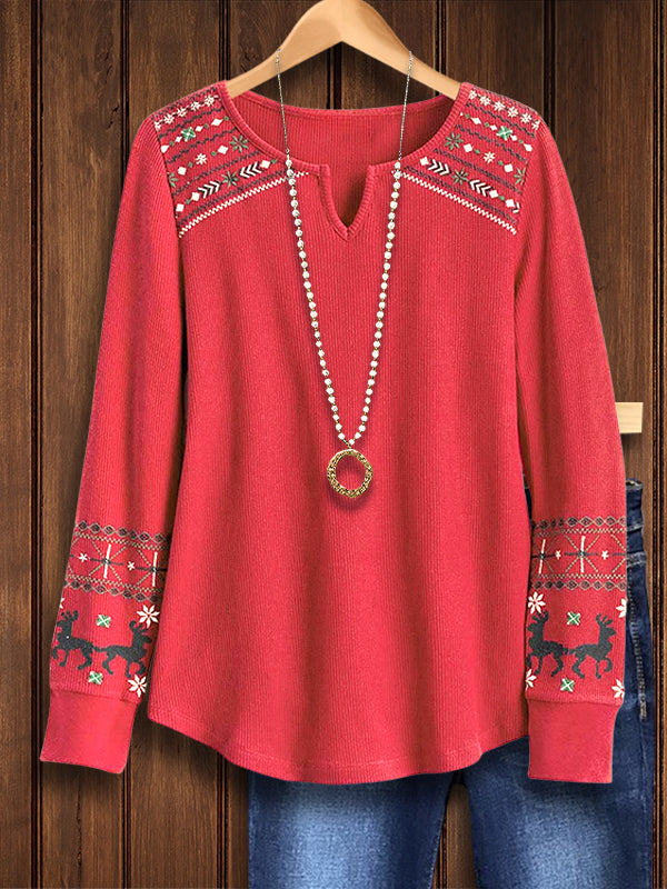 Nordic Joy Embroidered Top