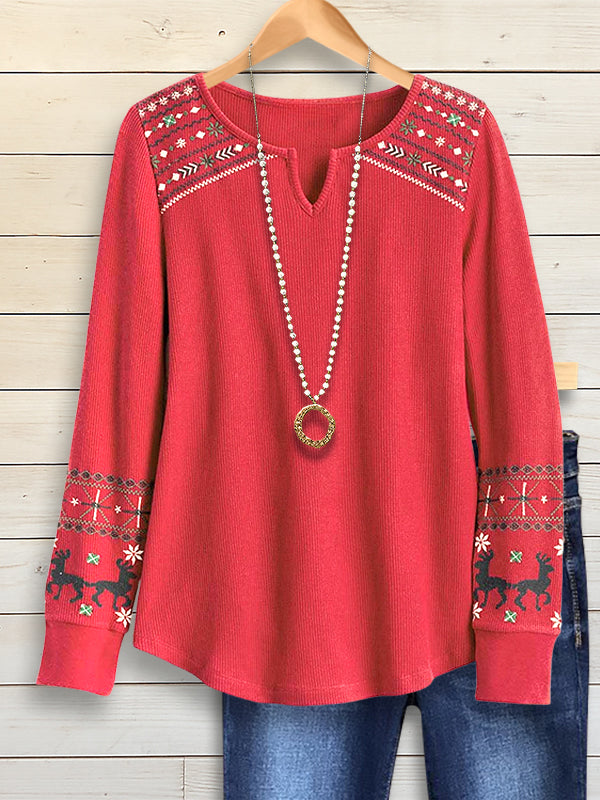 Nordic Joy Embroidered Top