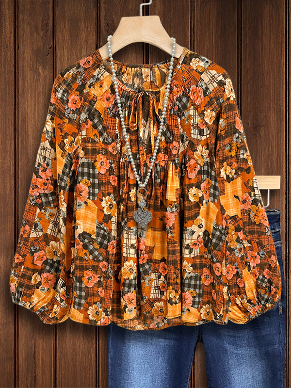 Autumn Patchwork Blouse