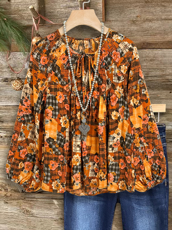 Autumn Patchwork Blouse