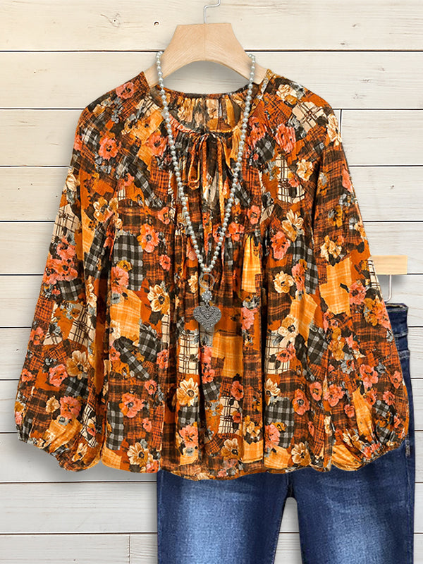 Autumn Patchwork Blouse