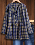 Classic Plaid V-Neck Tunic